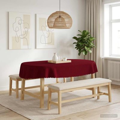 vidaXL Uterák na stôl 5 ks Oválny Víno červené 160 x 220 cm