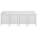 vidaXL Gastro pracovný stôl so skrinkami 240x60x96 cm nehrdzavejúca oceľ