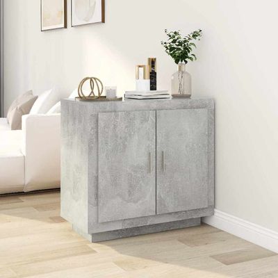 vidaXL Komoda betónová sivá 80x40x75 cm spracované drevo