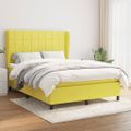 vidaXL Boxspring posteľ s matracom zelená 140x190 cm látka