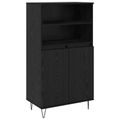 vidaXL Highboard Čierna 60 x 36 x 110 cm Kompozitné drevo