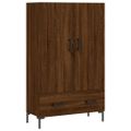 vidaXL Vysoká skrinka hnedý dub 69,5x31x115 cm kompozitné drevo