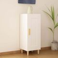 vidaXL Komoda biela 34,5x34x90 cm spracované drevo