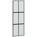 vidaXL Posuvné dvere s kovaním čierne 76x205 cm tvrdené sklo