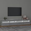 vidaXL TV skrinka s LED svetlami sivá sonoma 240x35x40 cm