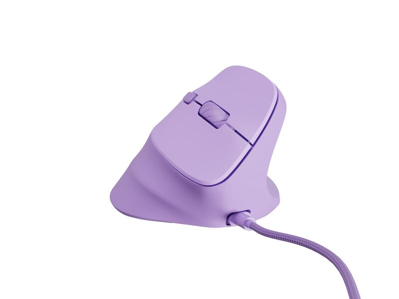 Vertikálna myš Natec CRAKE 2 PRO/Vertikálna/Optická/Pre pravákov/12 400 DPI/Drôtové USB-A/Fialová