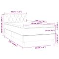 vidaXL Posteľ boxsping s matracom a LED bledosivá 80x200 cm látka