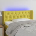 vidaXL Čelo postele s LED zelené 103x16x78/88 cm látka