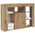 vidaXL Rohový LED TV kabinet 100x40x68cm Remeselný dub