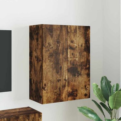vidaXL TV nástenná skriňa Nástenný Dymová dub 59,5 x 31 x 80 cm