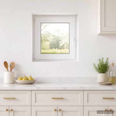 vidaXL Biele vnútorné farby okna v suteréne RISOR 55 x 55 cm
