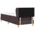 vidaXL Posteľ s pružinovým rámom Tmavohnedá 80 x 200 cm látka