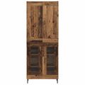 vidaXL Highboard 2 ks Staré drevo 69,5 x 34 x 180 cm Kompozitné drevo