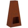 vidaXL Ohnivá misa Hrdzavý 50 x 35 x 100 cm Poveternostne odolná oceľ