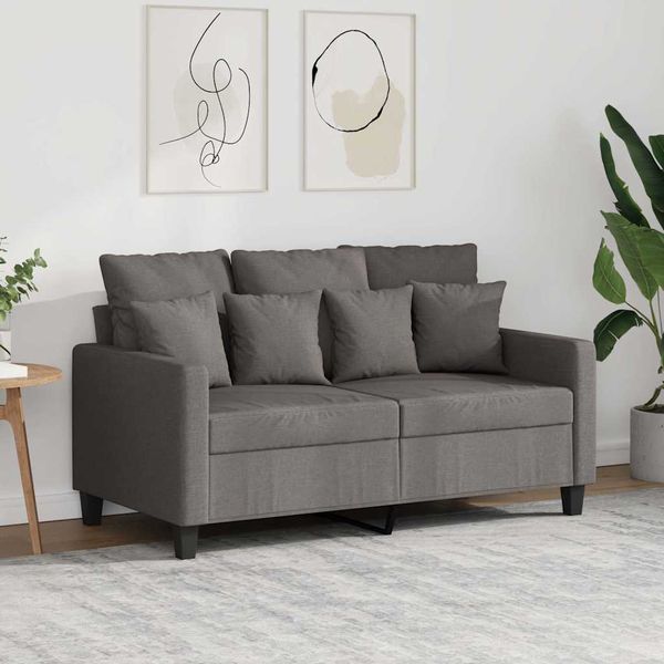 vidaXL 2-miestna pohovka sivohnedá 120 cm látka