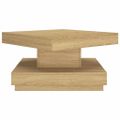 vidaXL Konferenčný stolík svetlohnedý 60x60x35 cm MDF