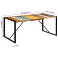 vidaXL Jedálenský stôl 175x90x76 cm recyklovaný masív