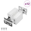 vidaXL Závesná konzola na skrinku 12 ks Biela 70 x 48 x 19 mm