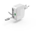 HAMA GaN, Rýchlonabíjačka, 2x USB-C PD/QC 30W Odn