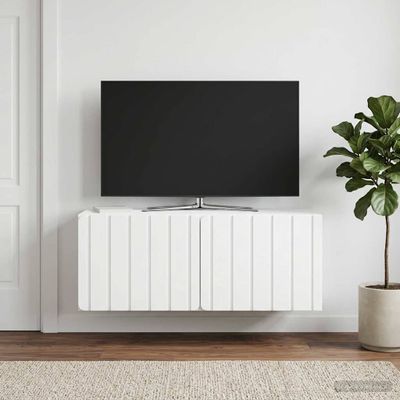 vidaXL Nástenná TV skrinka 78,5 x 31 x 30 cm Biela Kompozitné drevo