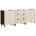 vidaXL Servírovacia skriňa 3 ks 60 x 33 x 75 cm Masívne mango drevo