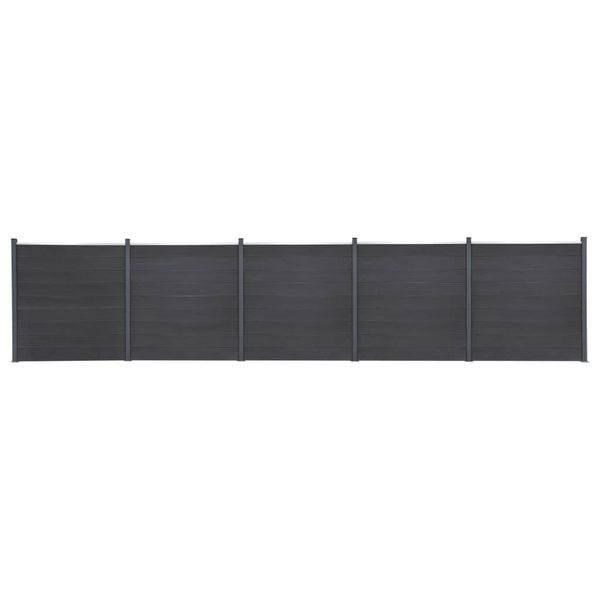 vidaXL Sada plotových panelov sivá 872x186 cm WPC