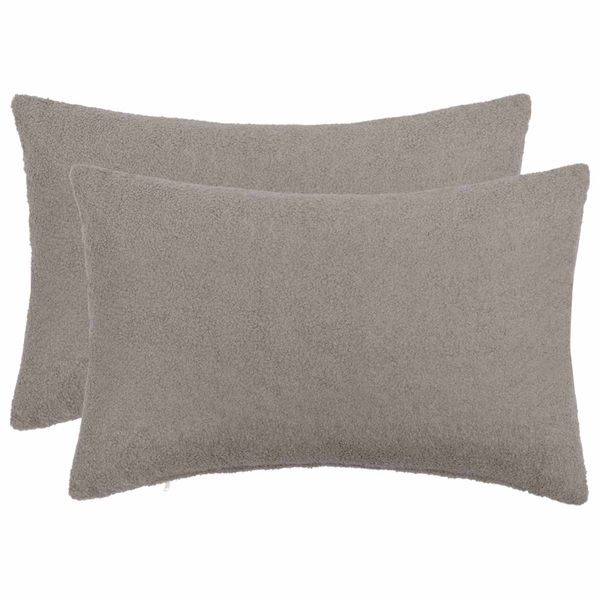 vidaXL Poťah na podložku 2 pcs HEERLEN Svetlosivá 40 x 60 cm Bouclé