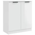 vidaXL Komoda lesklá biela 60x30x70 cm spracované drevo