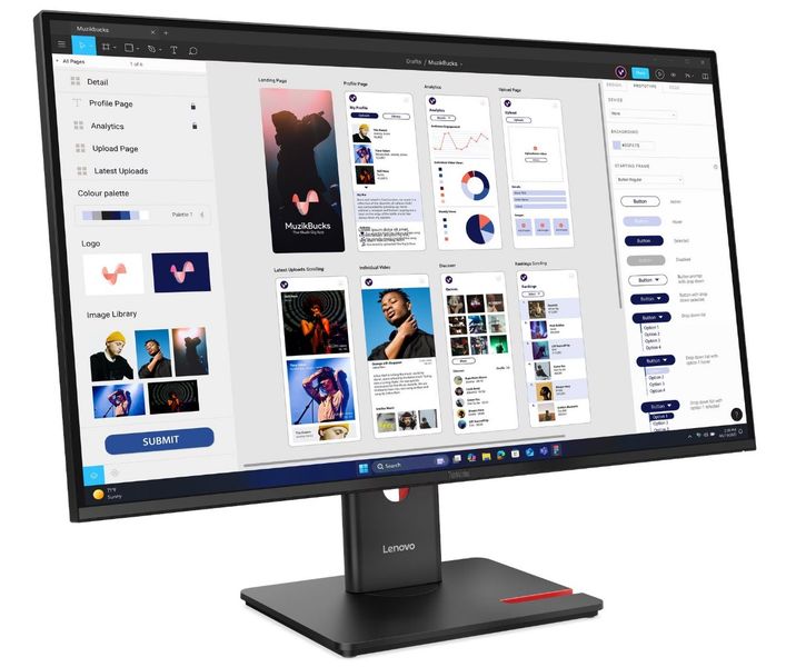 Lenovo ThinkVision/T32UD-40/31,5''/IPS/4K UHD/60Hz/4ms/Čierna/3R