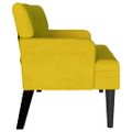 vidaXL Chesterfield lavica Žltá 112 x 65,5 x 75 cm Zamat