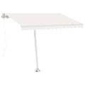 vidaXL Samostatne stojaca automatická markíza 300x250 cm krémová