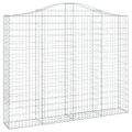 vidaXL Oblúkové gabiónové koše 20ks200x30x160/180cm pozinkované železo