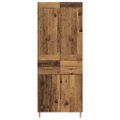 vidaXL Highboard Staré drevo 69,5 x 34 x 180 cm Kompozitné drevo