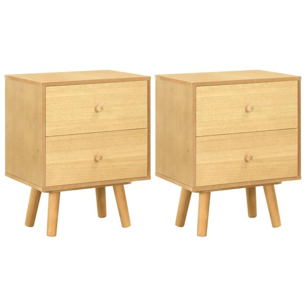 vidaXL Nočné stolíky 2 ks 40x30x50 cm borovicový masív