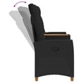 vidaXL Hojdačka s tabletou 2 -Seater 126 x 65 x 112 cm polyratan