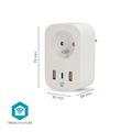 SmartLife chytrá zásuvka NEDIS WIFIP151EWT /Wi-Fi/meranie spotreby/16A/3680W/biela