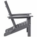 vidaXL Skladacia Adirondack kreslo Svetlosivá 80,5 x 74,5 x 92 cm HDPE