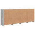 vidaXL Komoda s LED svetlami sivá sonoma 164x37x67 cm