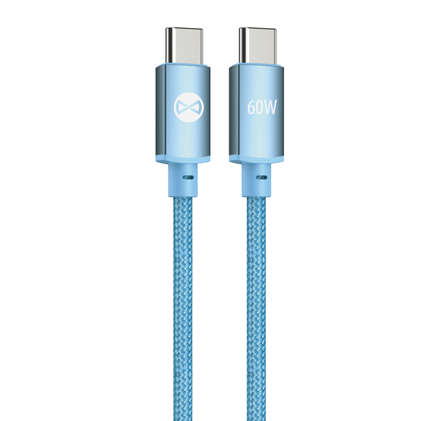 Forever Vibe cable USB-C - USB-C 1,0 m 60W sky blue