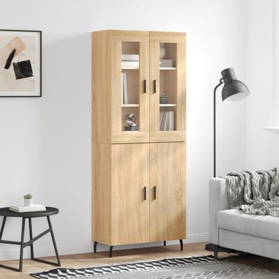 vidaXL Vysoká skrinka dub sonoma 69,5x34x180 cm spracované drevo