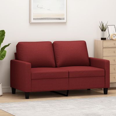 vidaXL 2-miestna pohovka vínovo-červená 120 cm látka