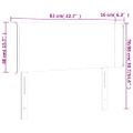 vidaXL Čelo postele s LED ružové 83x16x78/88 cm zamat