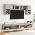 vidaXL TV skrinky s LED svetlami 2 ks betónovo sivé 100x30x30 cm