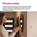 PIR senzor (pohybové čidlo) IP20 1200W, biela