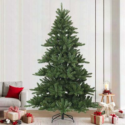 vidaXL Umelý Sklápací Vianočný Stromček Zelená 240 cm PVC, oceľ