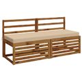 vidaXL Vankúš na lavičku SOEST 100% polyester Krémová 140 x 50 x 8 cm