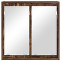 vidaXL Kúpeľňová zrkadlová skrinka Dymová dub 60 x 20 x 60 cm