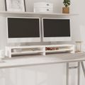 vidaXL Stojan na monitor biely 100x24x13 cm masívna borovica