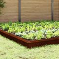 vidaXL Slimákové zábrany 20 ks 100 x 3,5 x 25 cm Hrdzavý