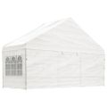vidaXL Altánok so strechou, biely 15,61x5,88x3,75 m, polyetylén